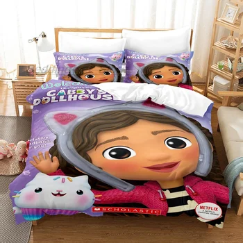 Ružová Kreslené Animácie Dievča CatKids Deka Durex Twin Plný King Size 3ks Perinu Posteľnú Bielizeň Nastaviť prehoz cez posteľ 200x200 240x220