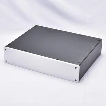 S3207 Plný hliníkové šasi strieborné predné zosilňovač kryt slúchadiel box 320 x70 x248MM