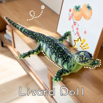 Simulácia Lizard Plyšové Bábiky Hračky Komiksu, Anime Chameleon Plushies Mäkké Hračky pre Halloween Strašidelné Rekvizity Horor Bábika Dary