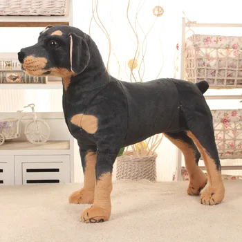 simulácia Rotvajler, pes plyšové hračky veľké 70x65cm bábika Vianočný darček w1924