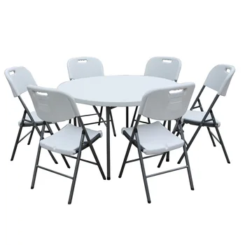 Sklopné Vonkajšie skladacie stoly a stoličky pre Záhrady rodinných dvore obed strany jedálenský stôl nastaviť