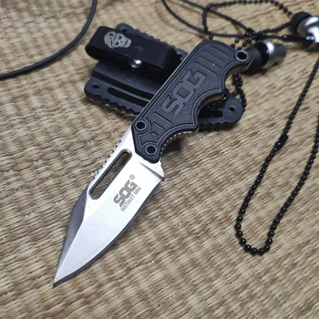 SOG Vreckové EDC Malé Pevnou Čepeľou Noža - Inštinkt Mini Krku Nôž Satén Jednofarebný Čepeľ, G10 Rukoväte S ABS Plastový Plášť