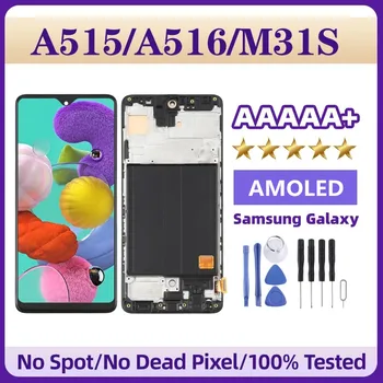 Super AMOLED Displej LCD Displej a Dotykové Digitalizátorom. Montáž pre Samsung Galaxy A515/A516/M31S Black LCD Náhradné Displej