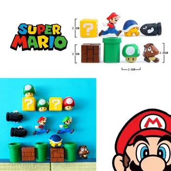 Super Mario 3D Chladnička Magnet Klasické Záhradné Super Mario Bros, Mario Bullet Húb Korytnačka Stenu Dobre Strane office Chlapec