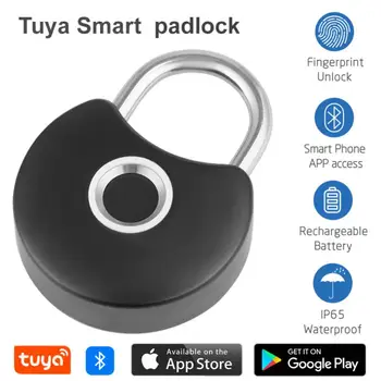 Tuya Odtlačkov prstov visacie zámky USB Nabíjateľné Thumbprint Keyless Rýchle Odblokovanie Bezpečnostného Mini Smart Home Elektrický Dverný Zámok