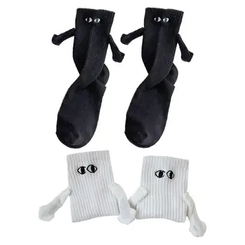 Vtipné Magnetické Sacie 3D Bábika Pár Ponožky Zábavné Ponožky Pre Ženy, Mužov Unisex Zábavné Pár Držanie Rúk Ponožka Pre Pár
