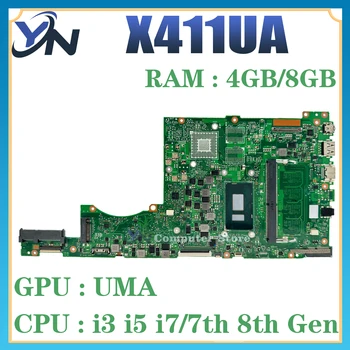 X411UA Doske Pre ASUS Vivobook 14 X411U K411UA Notebook Doske I3 I5 I7 7./8rh 4GB/8GB-RAM UMA základná Doska 100% Test Ok