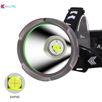 XHP90 LED Senzor Svetlomet Nepremokavé Vedúci Svetlo Nabíjateľná Rybárske Vyhľadávanie Camping Hlavy Zoom Baterka Svietidla