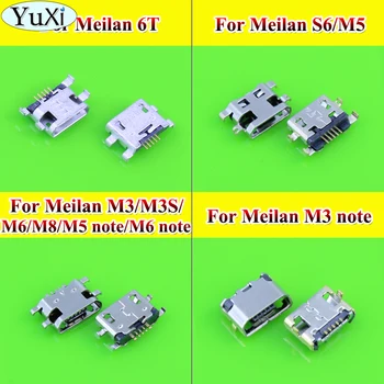 YuXi 10pcs Micro mini USB, jack zásuvka nabíjací Port Dock náhradný Konektor Pre Meilan 6T S6 M3 M3S M8 M6 M5 poznámka Pre Meizu